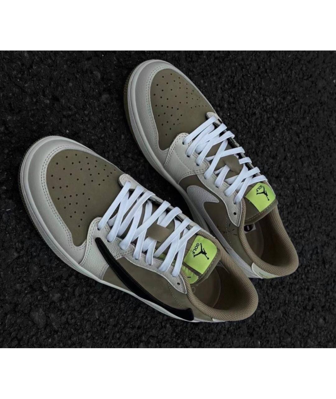 CACTUS JACK BY TRAVIS SCOTT Зеленые замшевые низкие кроссовки / кеды, фото 3