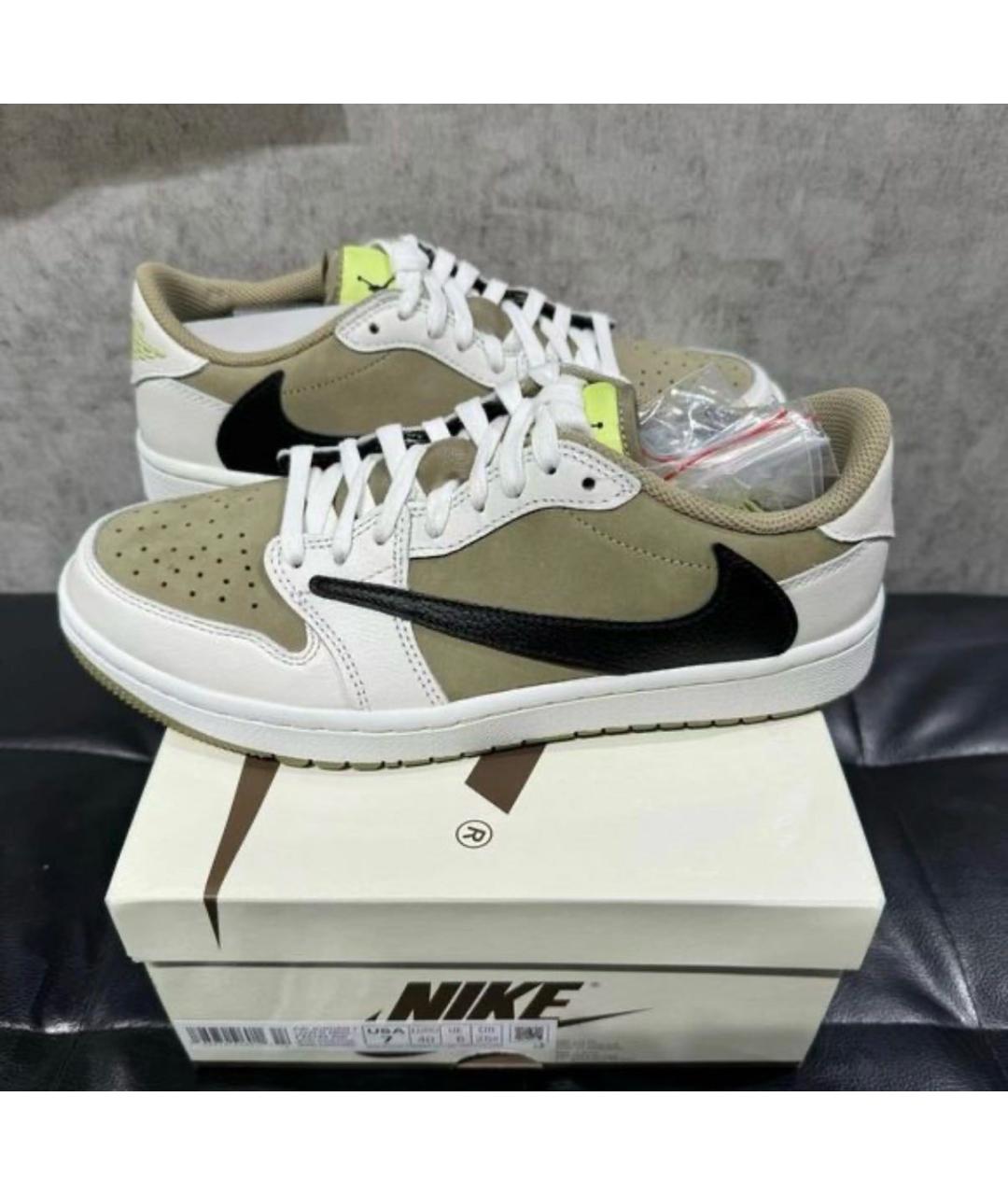 CACTUS JACK BY TRAVIS SCOTT Зеленые замшевые низкие кроссовки / кеды, фото 7