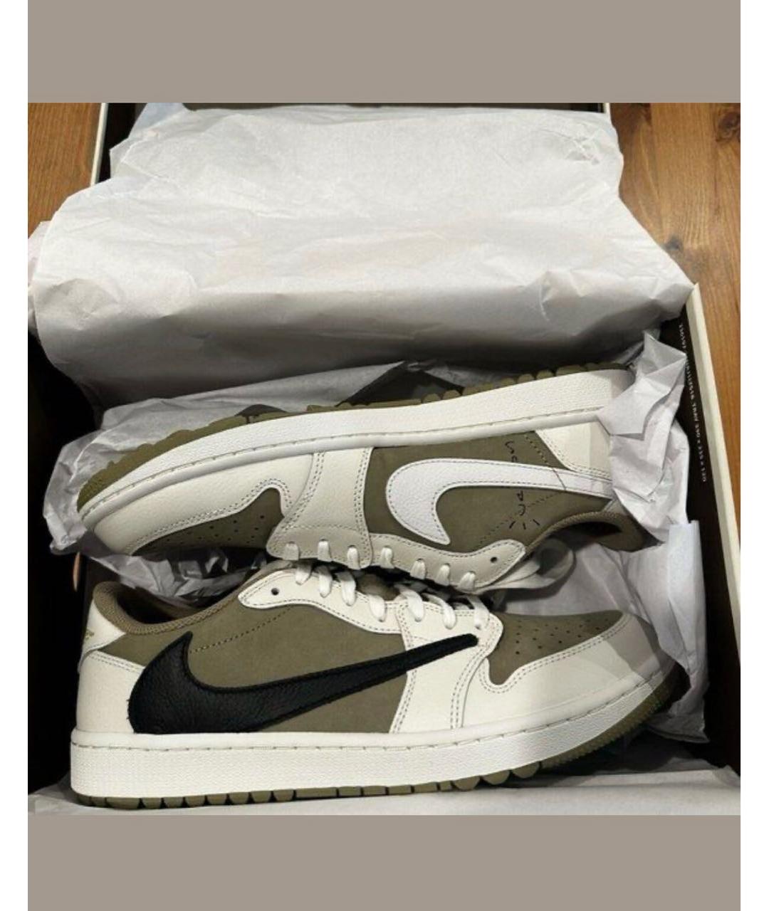 CACTUS JACK BY TRAVIS SCOTT Зеленые замшевые низкие кроссовки / кеды, фото 5