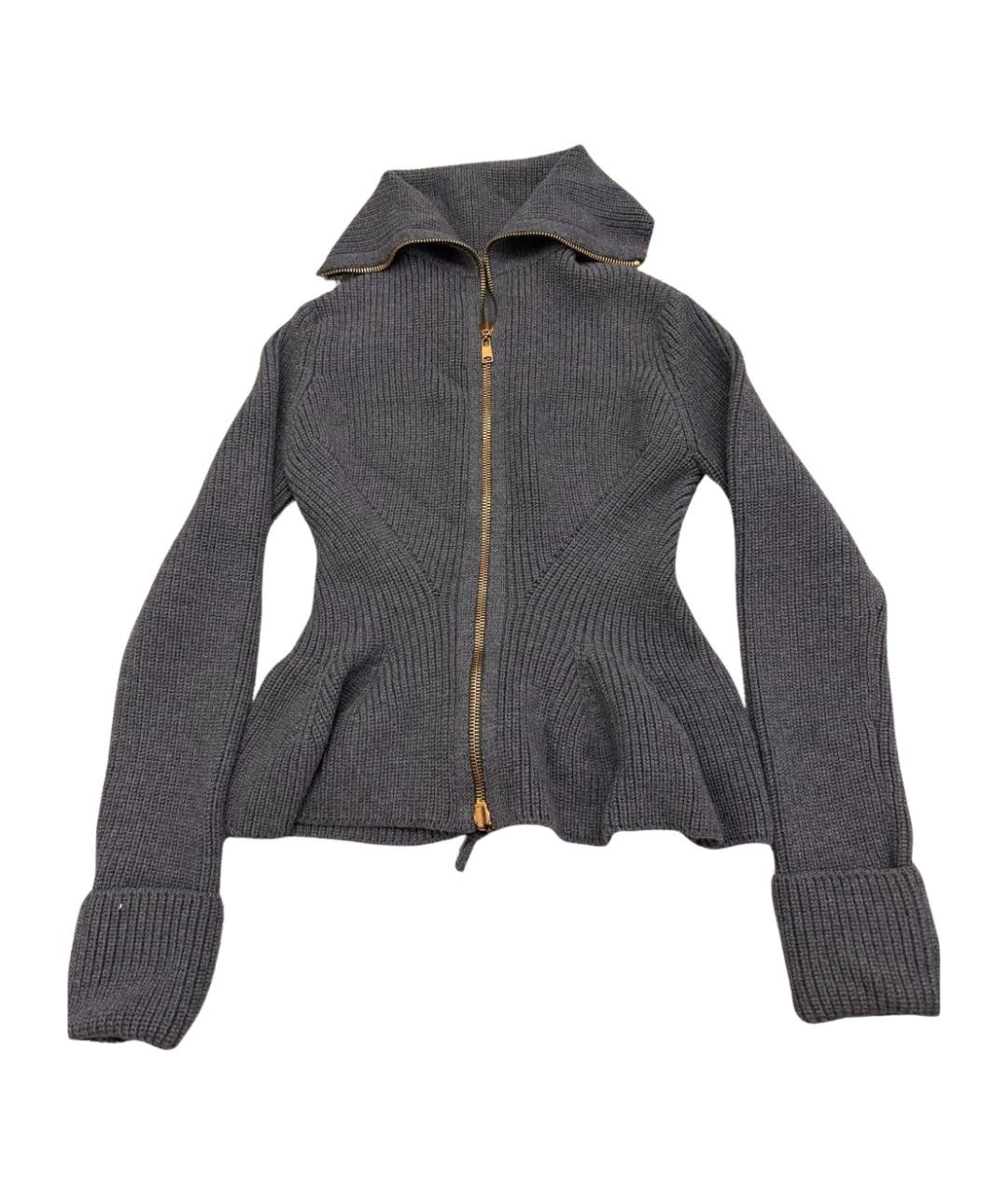 ALEXANDER MCQUEEN Серый шерстяной жакет/пиджак, фото 1