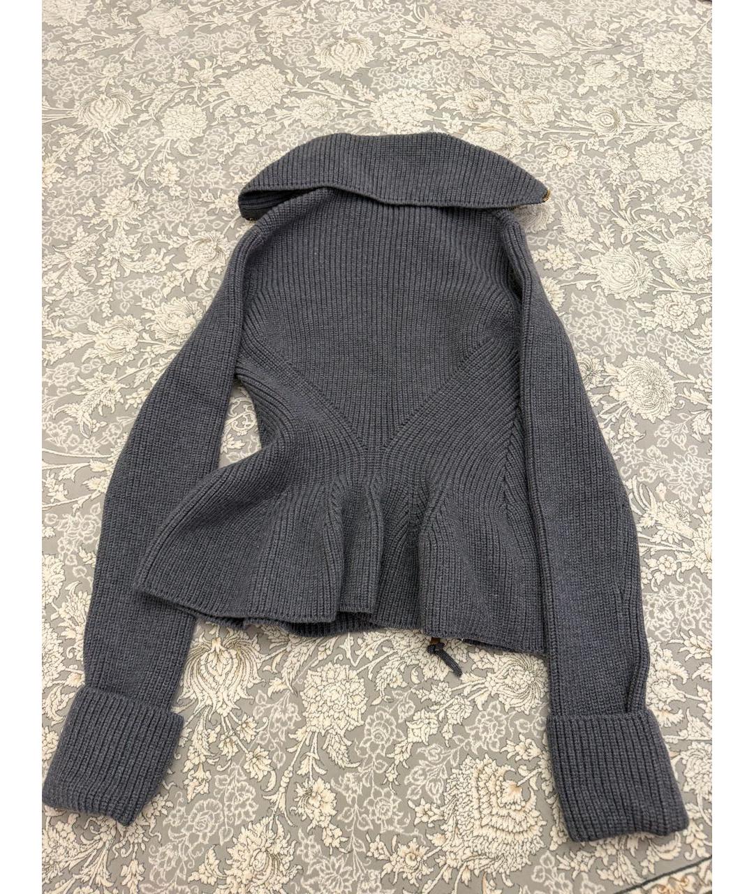 ALEXANDER MCQUEEN Серый шерстяной жакет/пиджак, фото 3