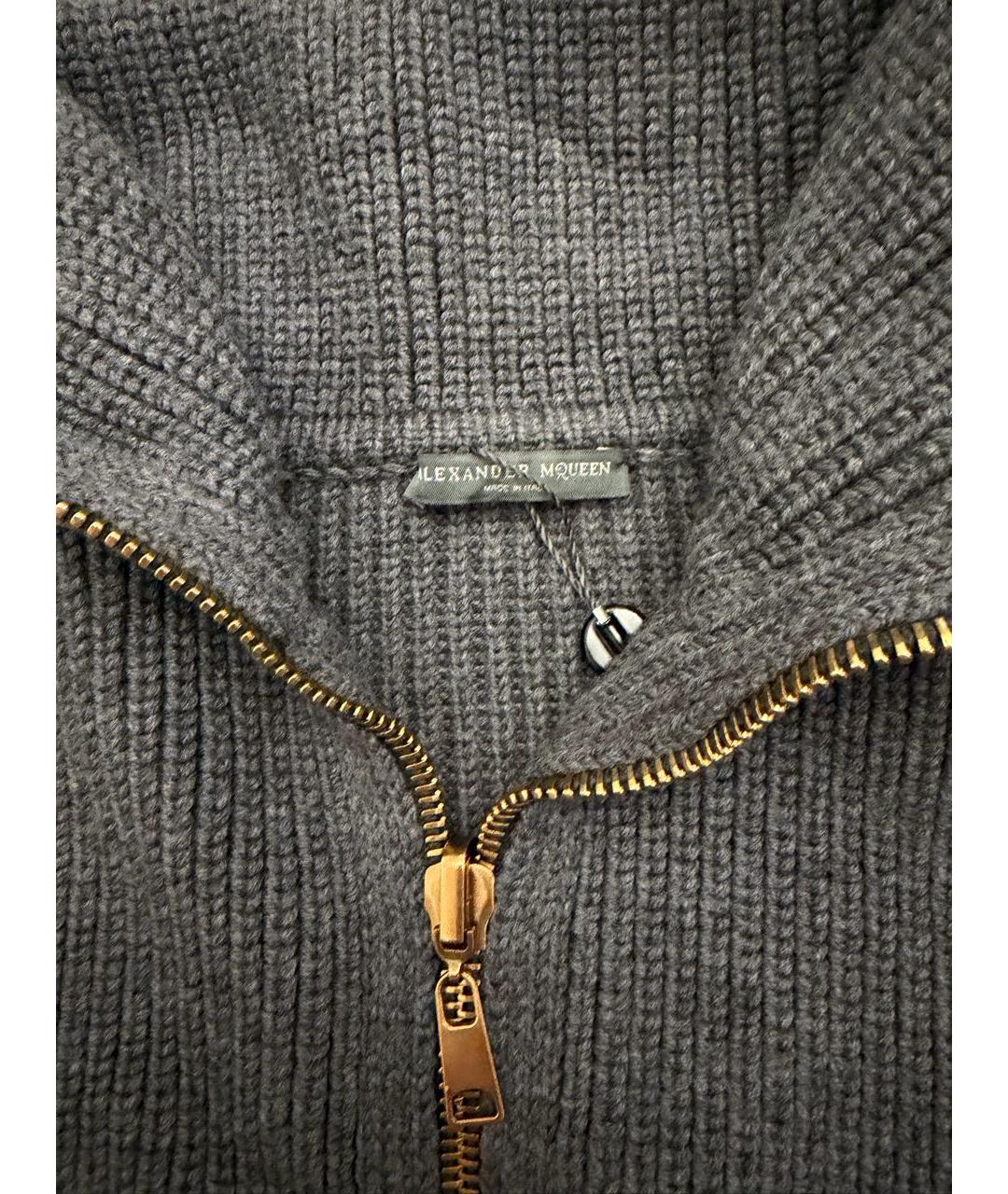 ALEXANDER MCQUEEN Серый шерстяной жакет/пиджак, фото 2
