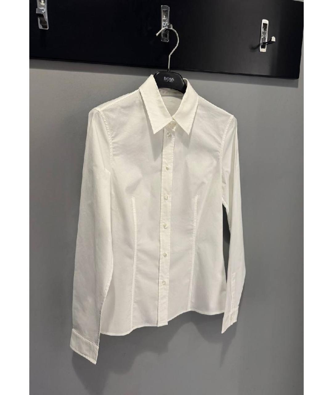 HUGO BOSS Белая хлопко-эластановая рубашка, фото 9