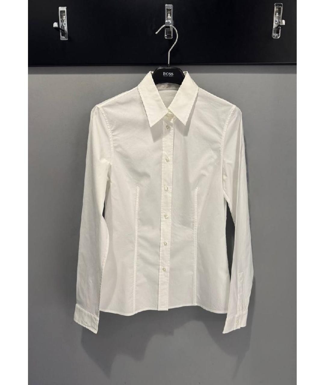 HUGO BOSS Белая хлопко-эластановая рубашка, фото 10