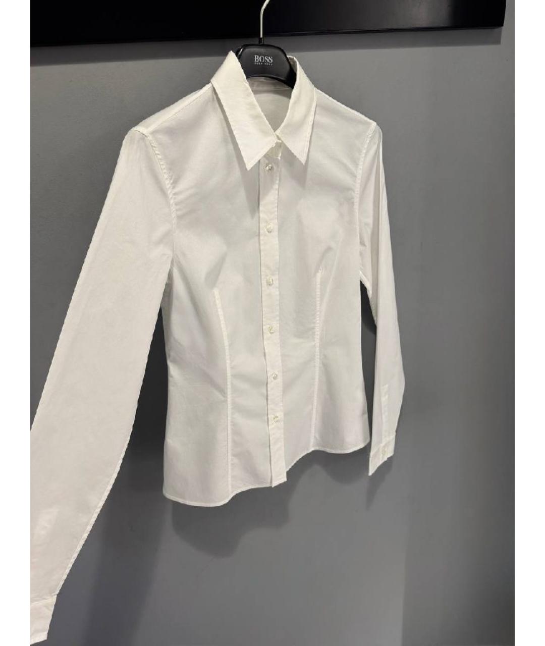 HUGO BOSS Белая хлопко-эластановая рубашка, фото 3