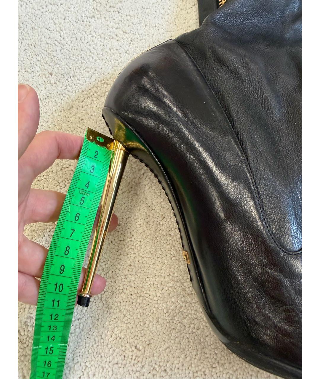 TOM FORD Черные кожаные ботфорты, фото 8