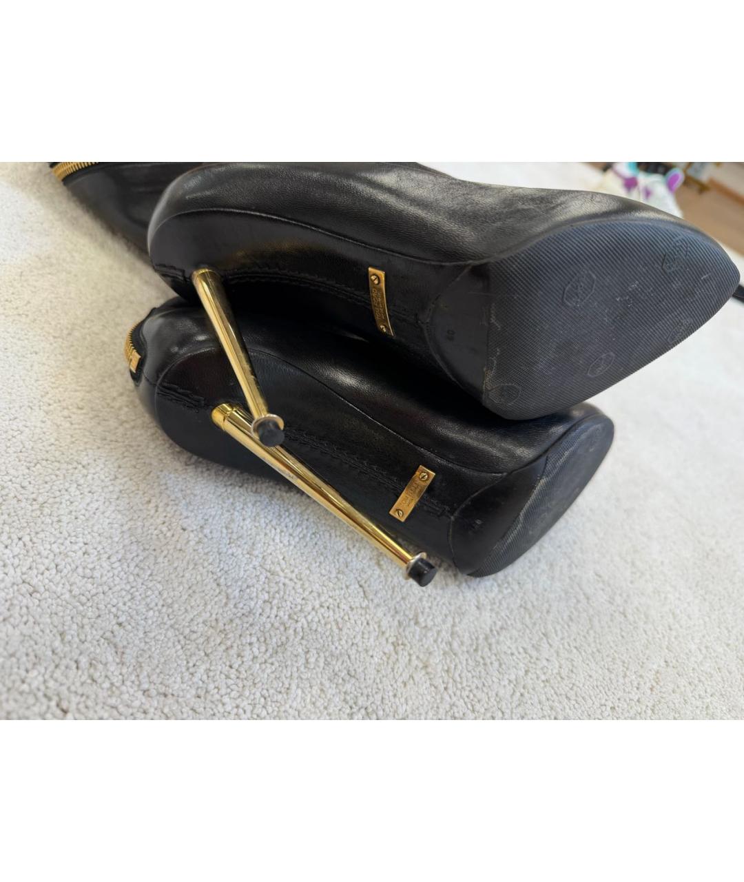 TOM FORD Черные кожаные ботфорты, фото 7