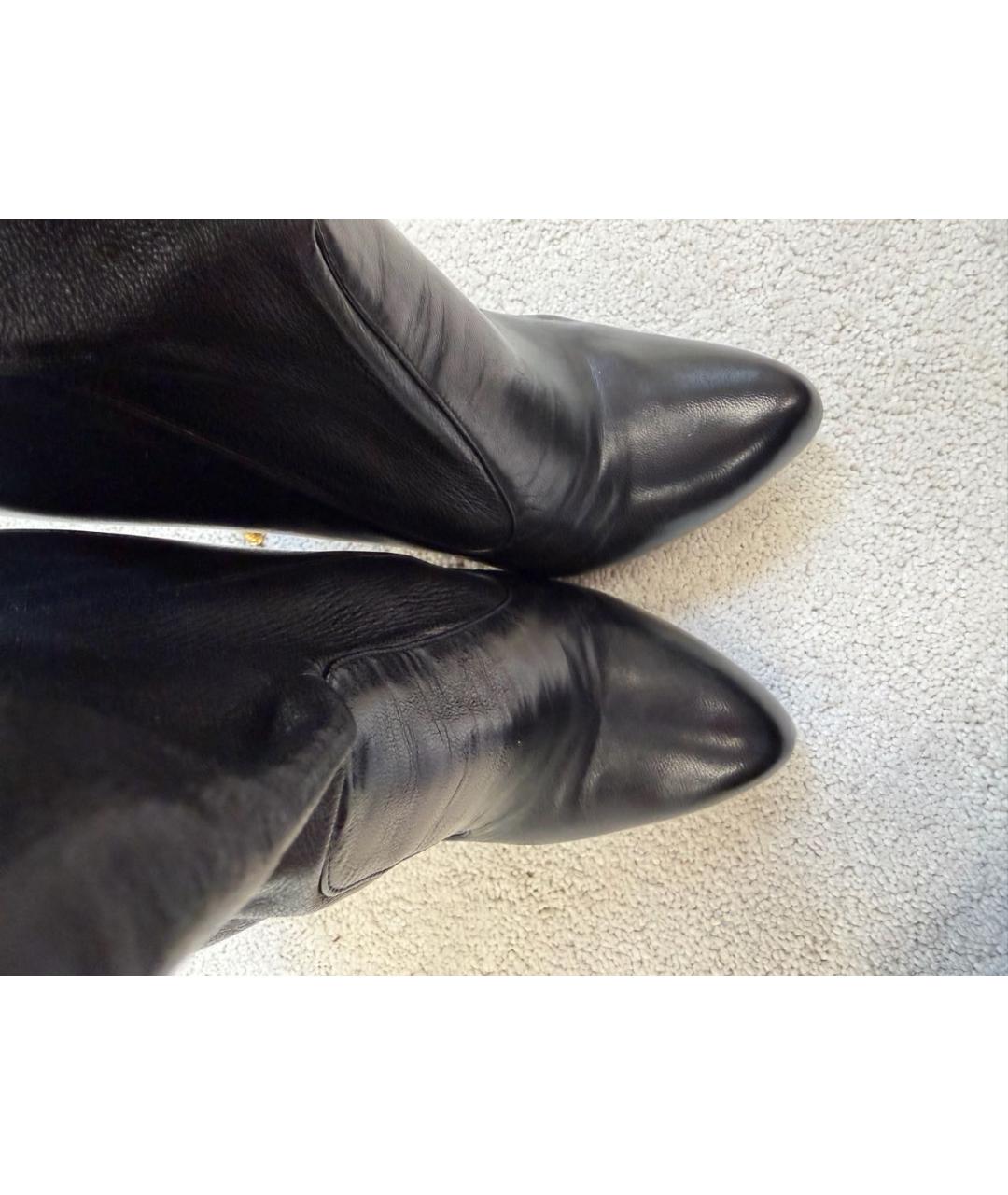 TOM FORD Черные кожаные ботфорты, фото 3
