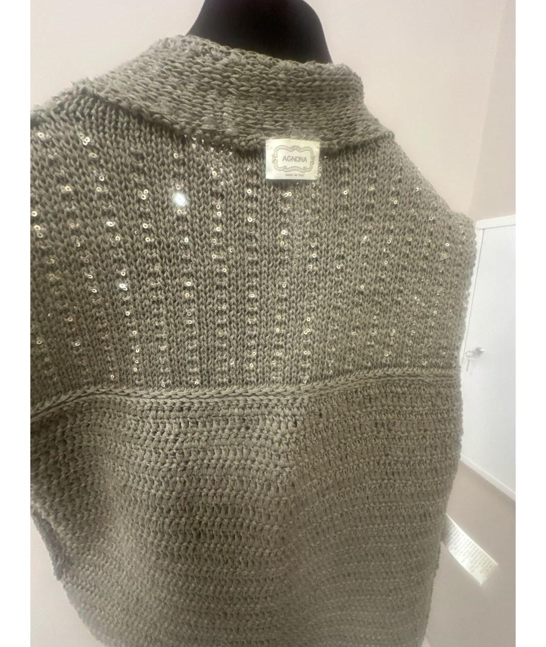 AGNONA Зеленая хлопковая жилетка, фото 3