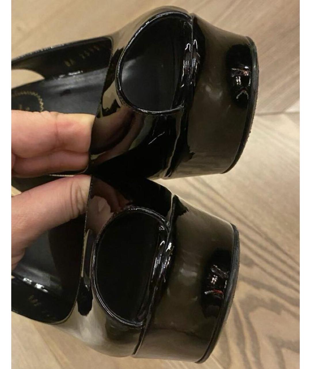 SAINT LAURENT Черные кожаные туфли, фото 4