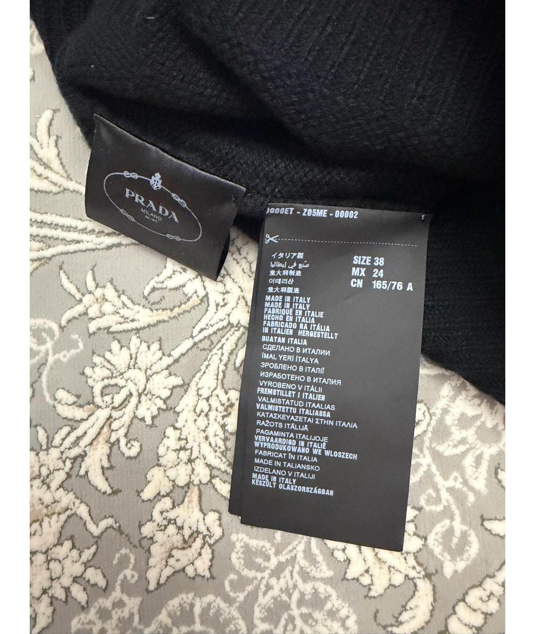 PRADA Черная кашемировая жилетка, фото 4