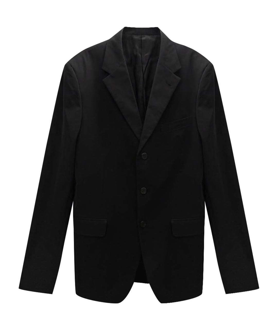PRADA Черный шерстяной пиджак, фото 1