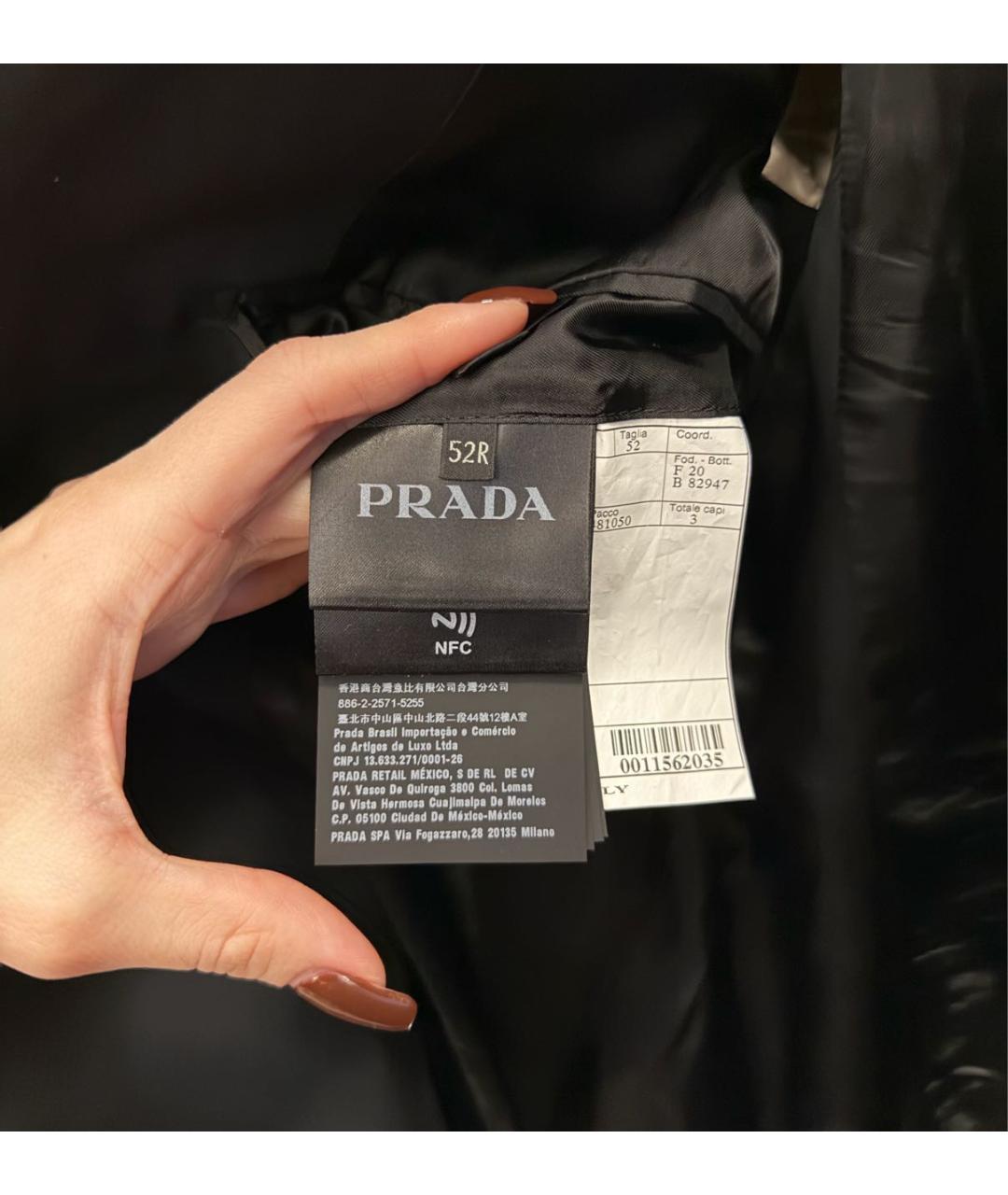 PRADA Черный шерстяной пиджак, фото 3