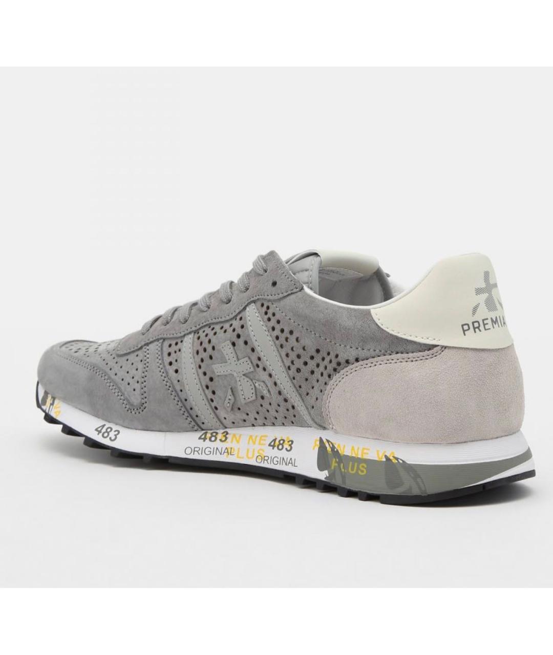 PREMIATA Серые замшевые низкие кроссовки / кеды, фото 6