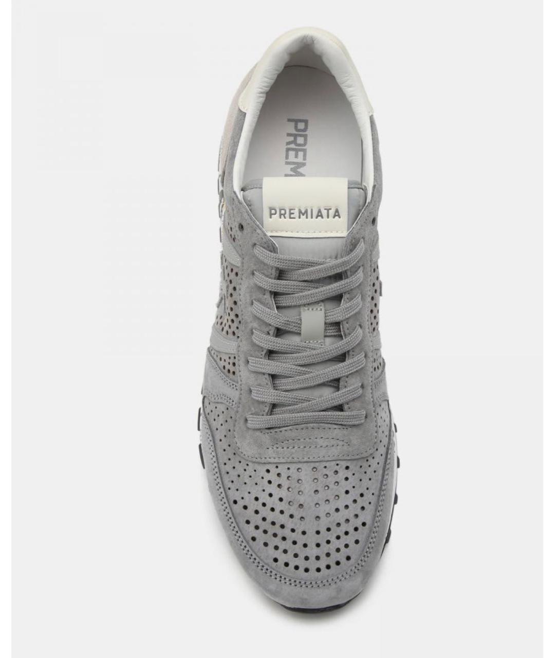 PREMIATA Серые замшевые низкие кроссовки / кеды, фото 4