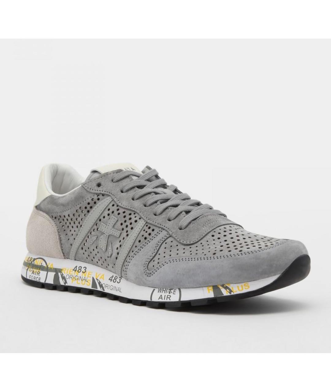 PREMIATA Серые замшевые низкие кроссовки / кеды, фото 2