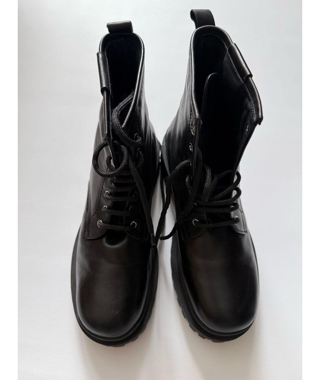 KARL LAGERFELD Черные кожаные ботинки, фото 2