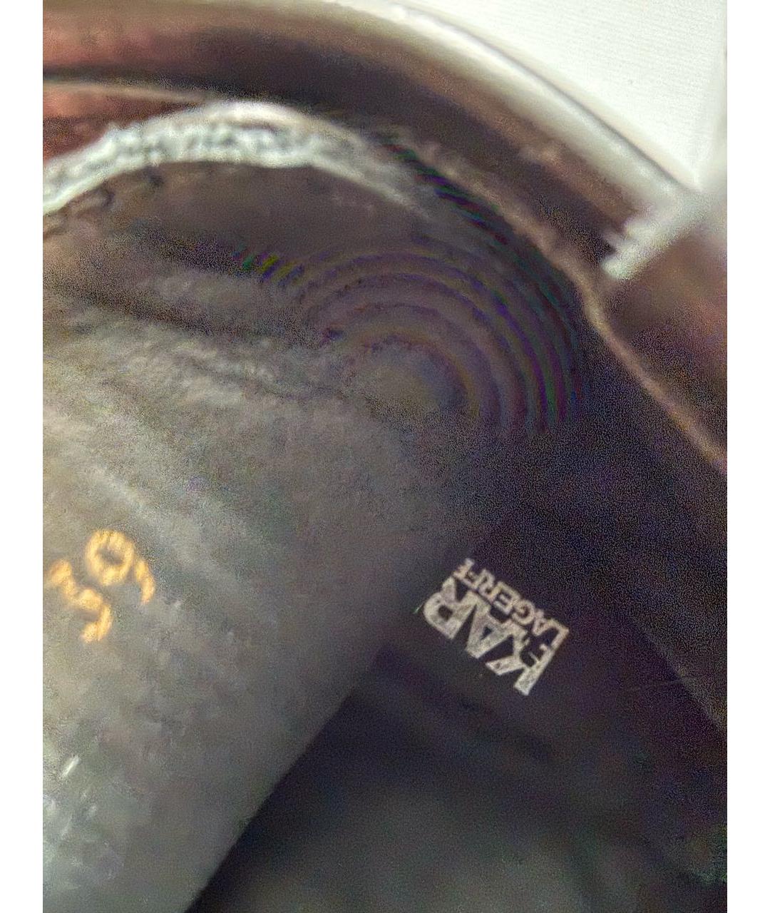 KARL LAGERFELD Черные кожаные ботинки, фото 5