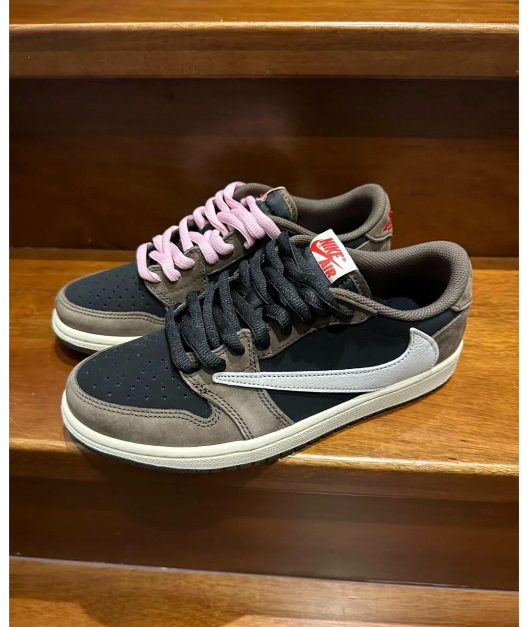 CACTUS JACK BY TRAVIS SCOTT Коричневые замшевые низкие кроссовки / кеды, фото 5