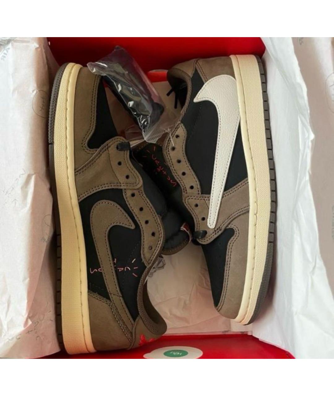 CACTUS JACK BY TRAVIS SCOTT Коричневые замшевые низкие кроссовки / кеды, фото 3