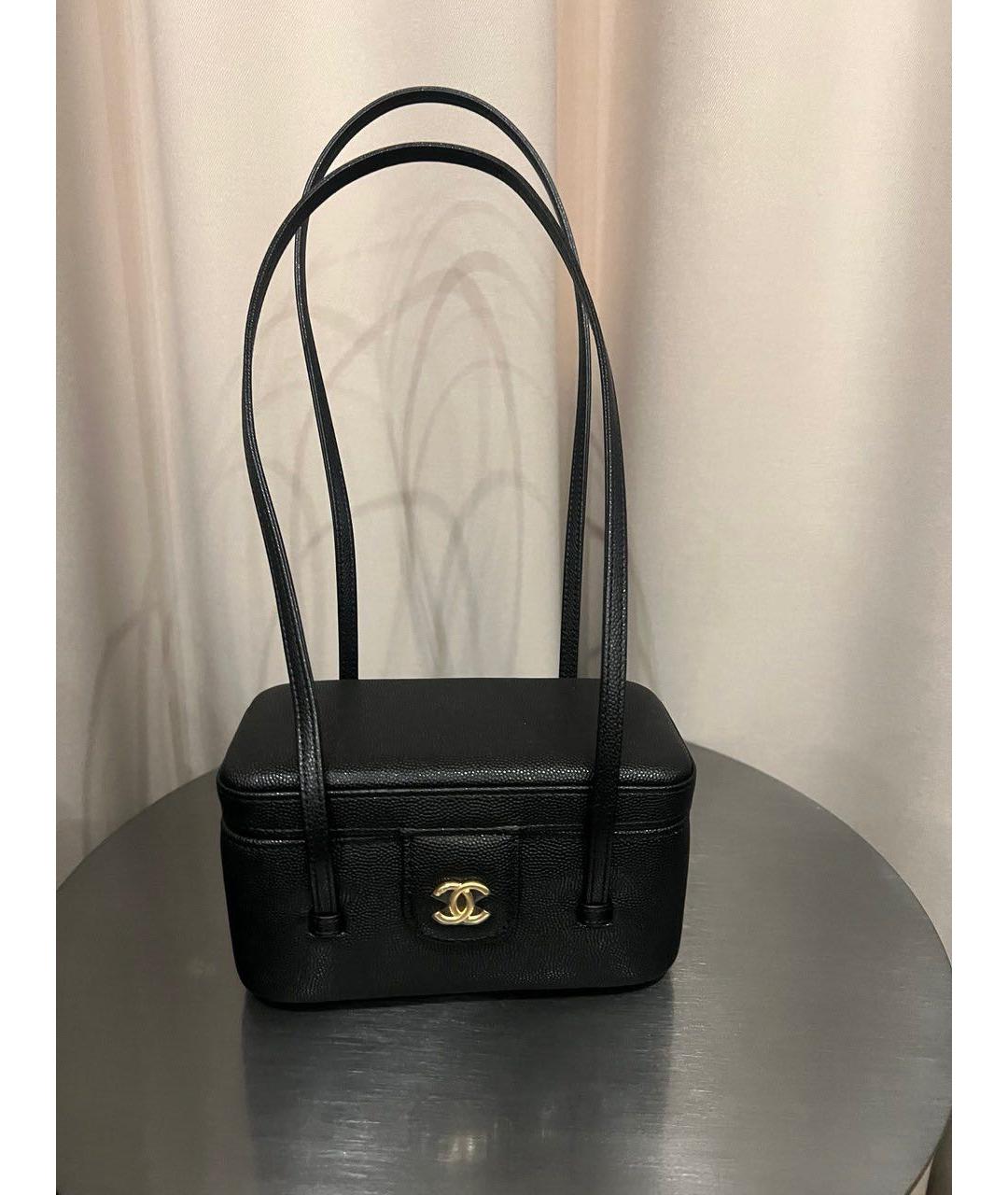 CHANEL Черная кожаная сумка через плечо, фото 9