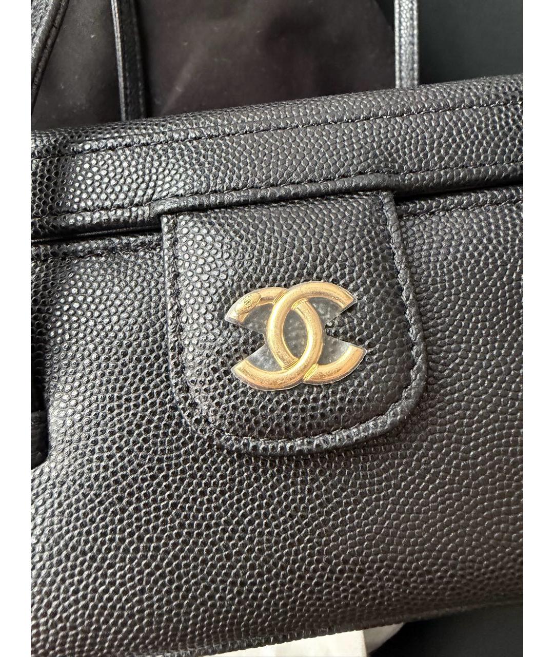 CHANEL Черная кожаная сумка через плечо, фото 7