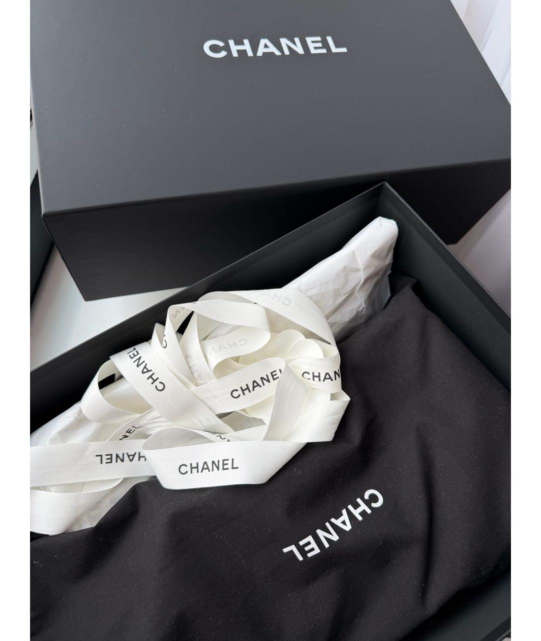 CHANEL Черная кожаная сумка через плечо, фото 8