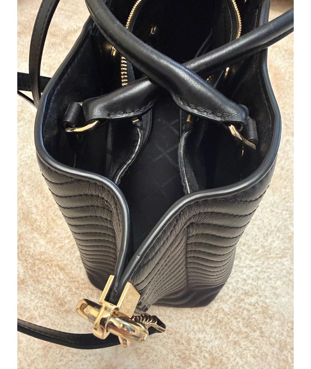 MICHAEL KORS Черная кожаная сумка тоут, фото 2