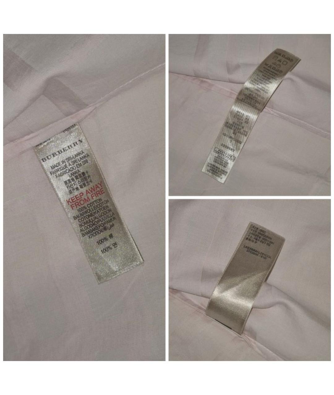 BURBERRY Розовая хлопковая рубашка, фото 7