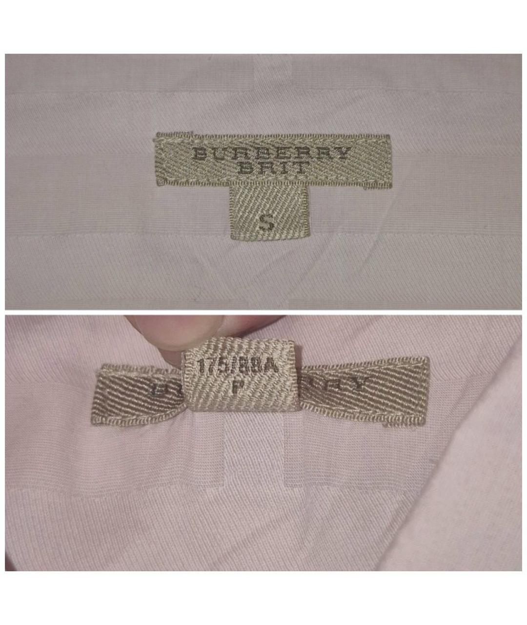 BURBERRY Розовая хлопковая рубашка, фото 6