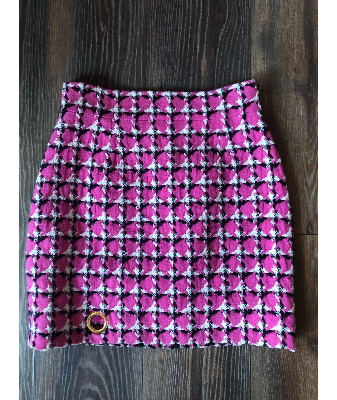VERSACE Мульти твидовая юбка мини, фото 9