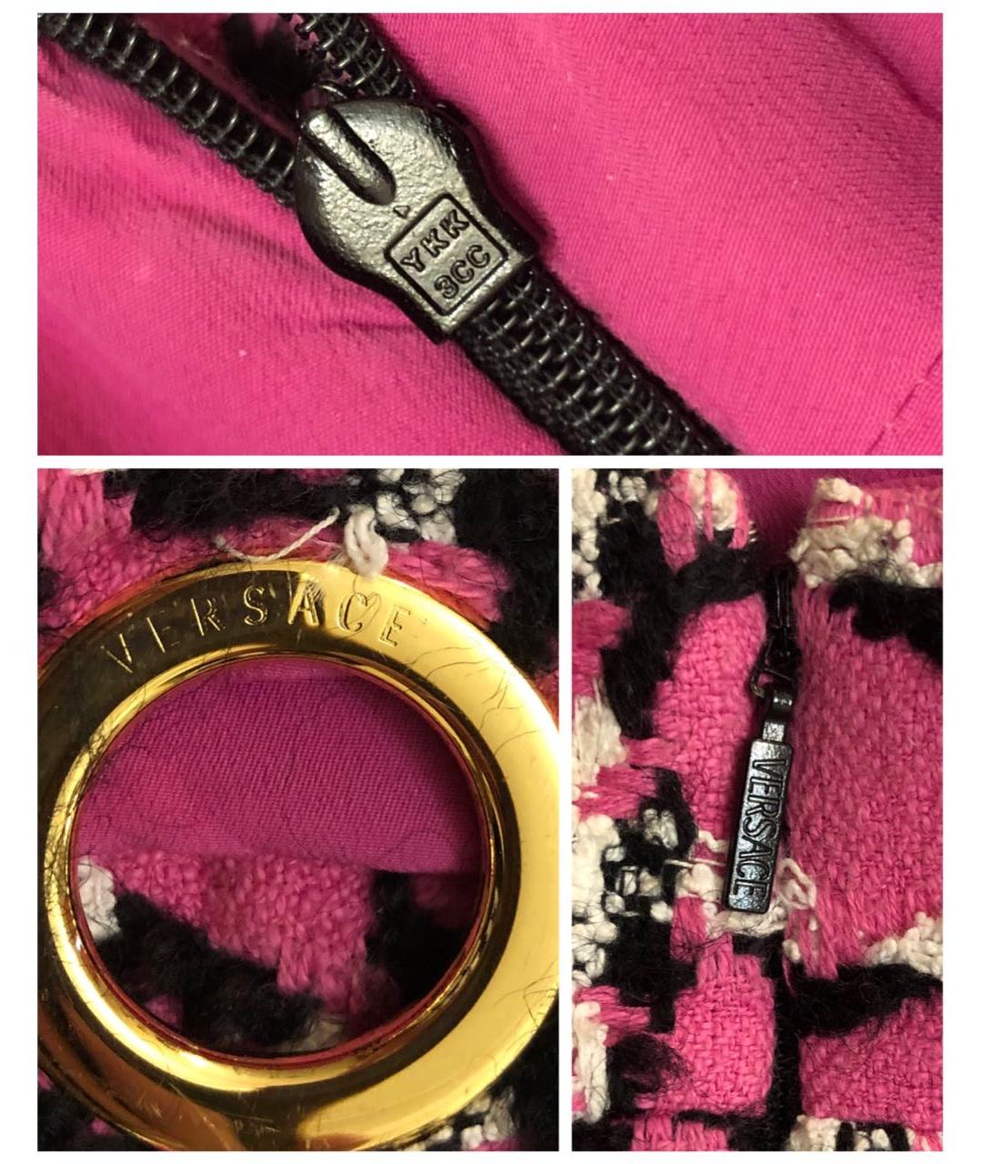 VERSACE Мульти твидовая юбка мини, фото 5