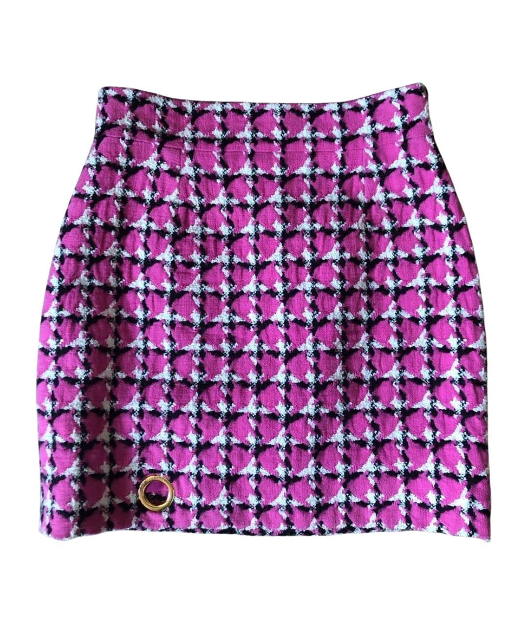 VERSACE Мульти твидовая юбка мини, фото 1