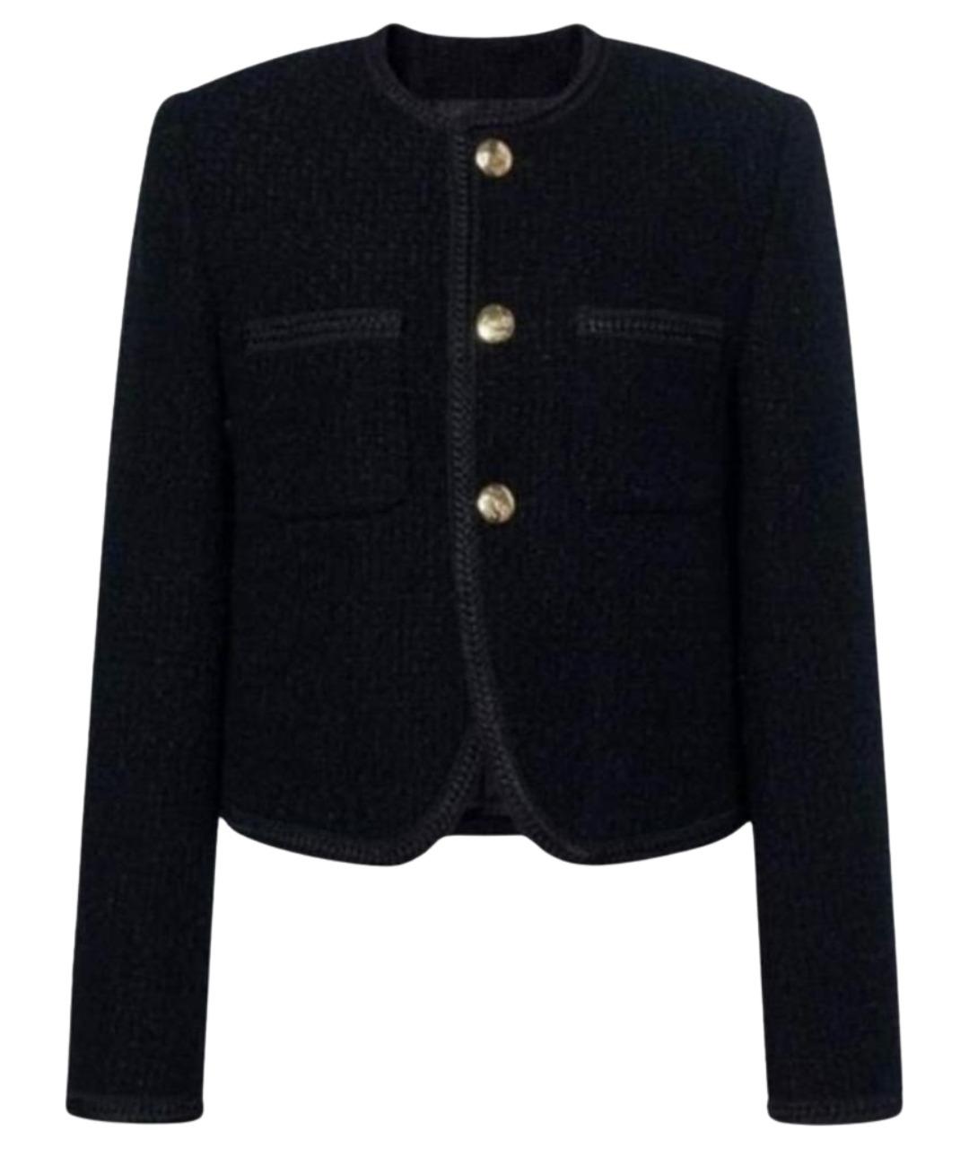 CELINE Черный твидовый жакет/пиджак, фото 1
