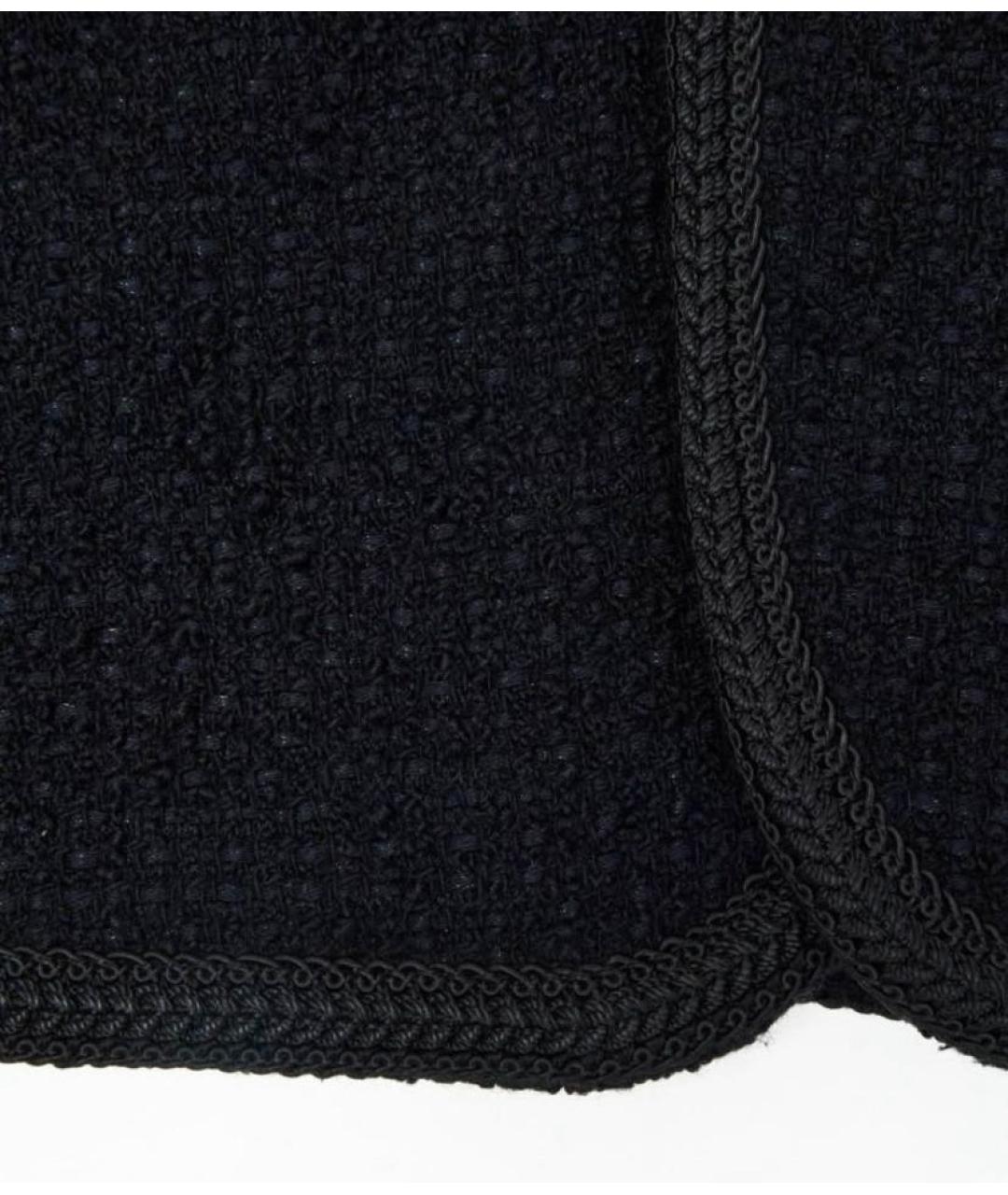 CELINE Черный твидовый жакет/пиджак, фото 5