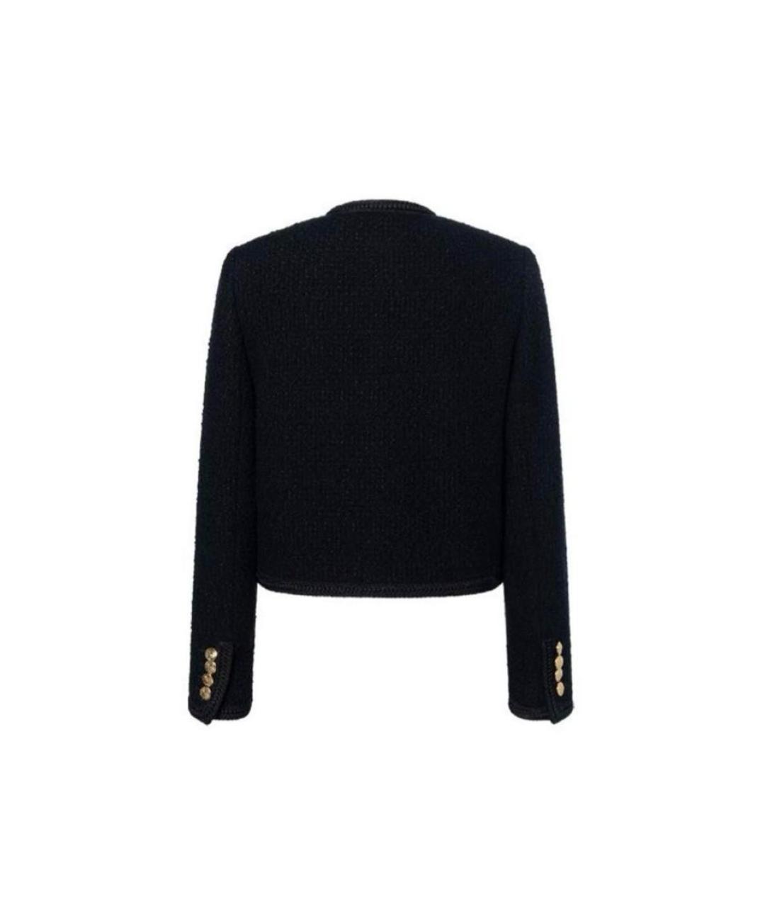 CELINE Черный твидовый жакет/пиджак, фото 3