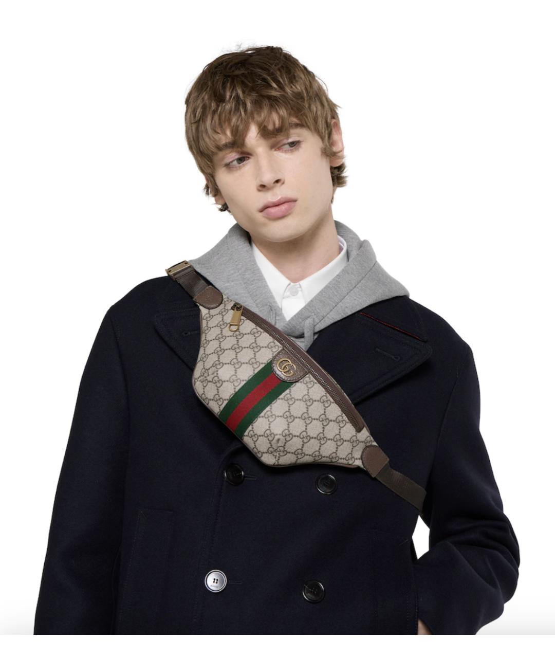 GUCCI Мульти тканевая поясная сумка, фото 4