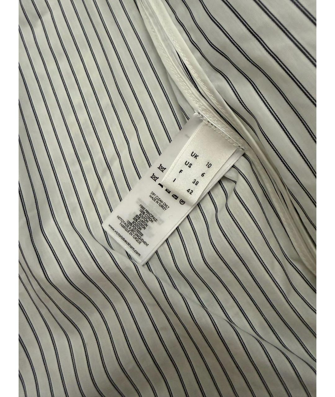 VICTORIA BECKHAM Белая хлопковая рубашка, фото 3