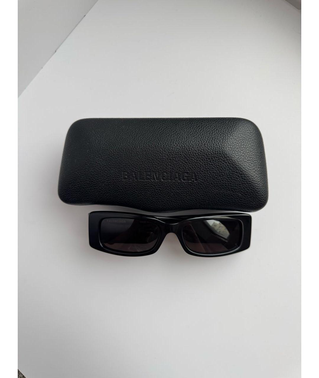 BALENCIAGA Черные пластиковые солнцезащитные очки, фото 4