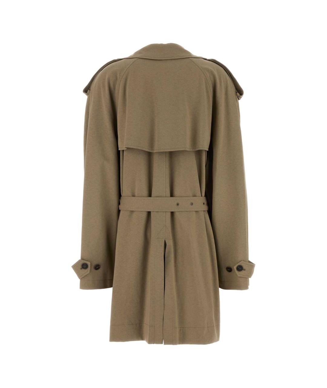 BALENCIAGA Коричневый хлопковый тренч/плащ, фото 2