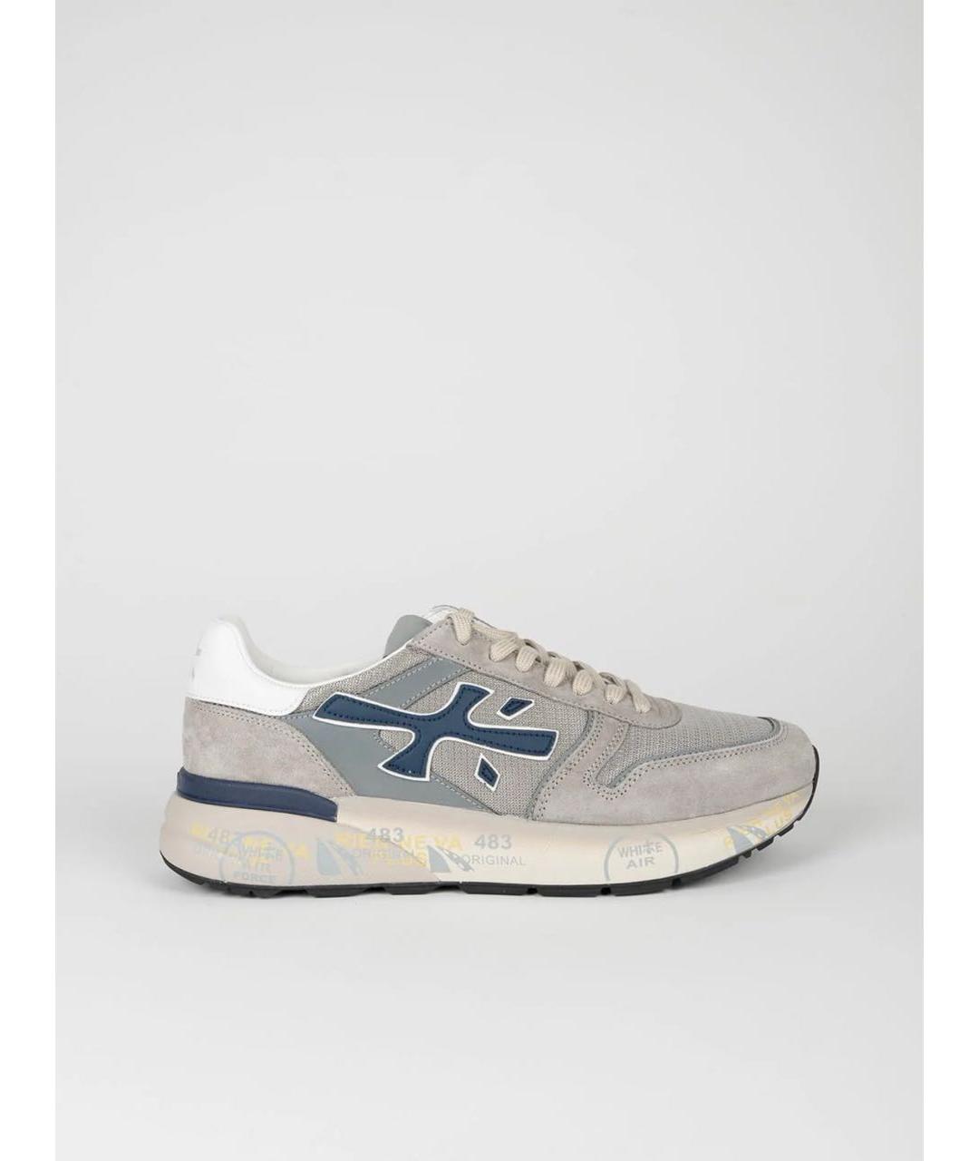 PREMIATA Серые кожаные низкие кроссовки / кеды, фото 4