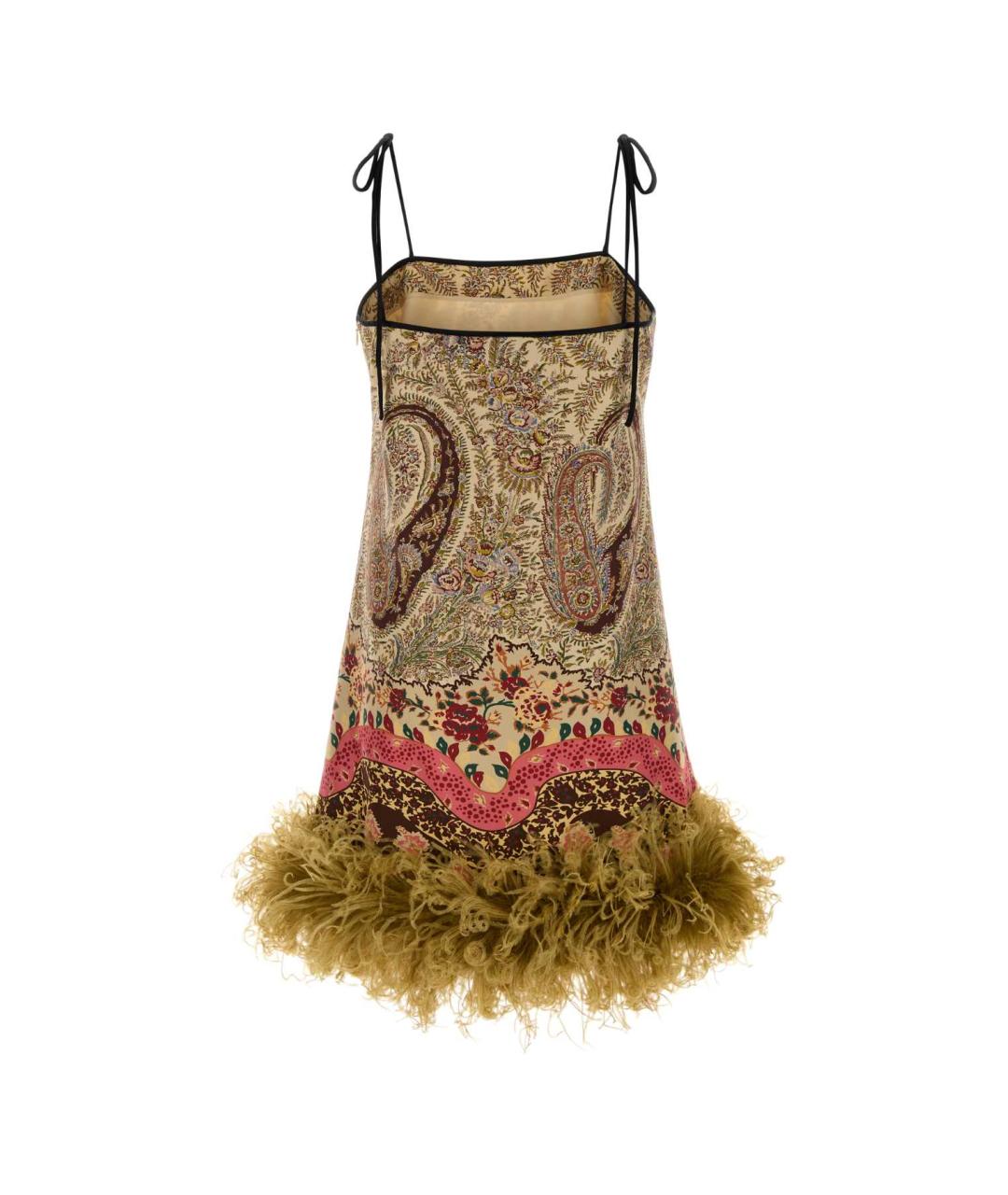 VALENTINO Мульти шелковое коктейльное платье, фото 2