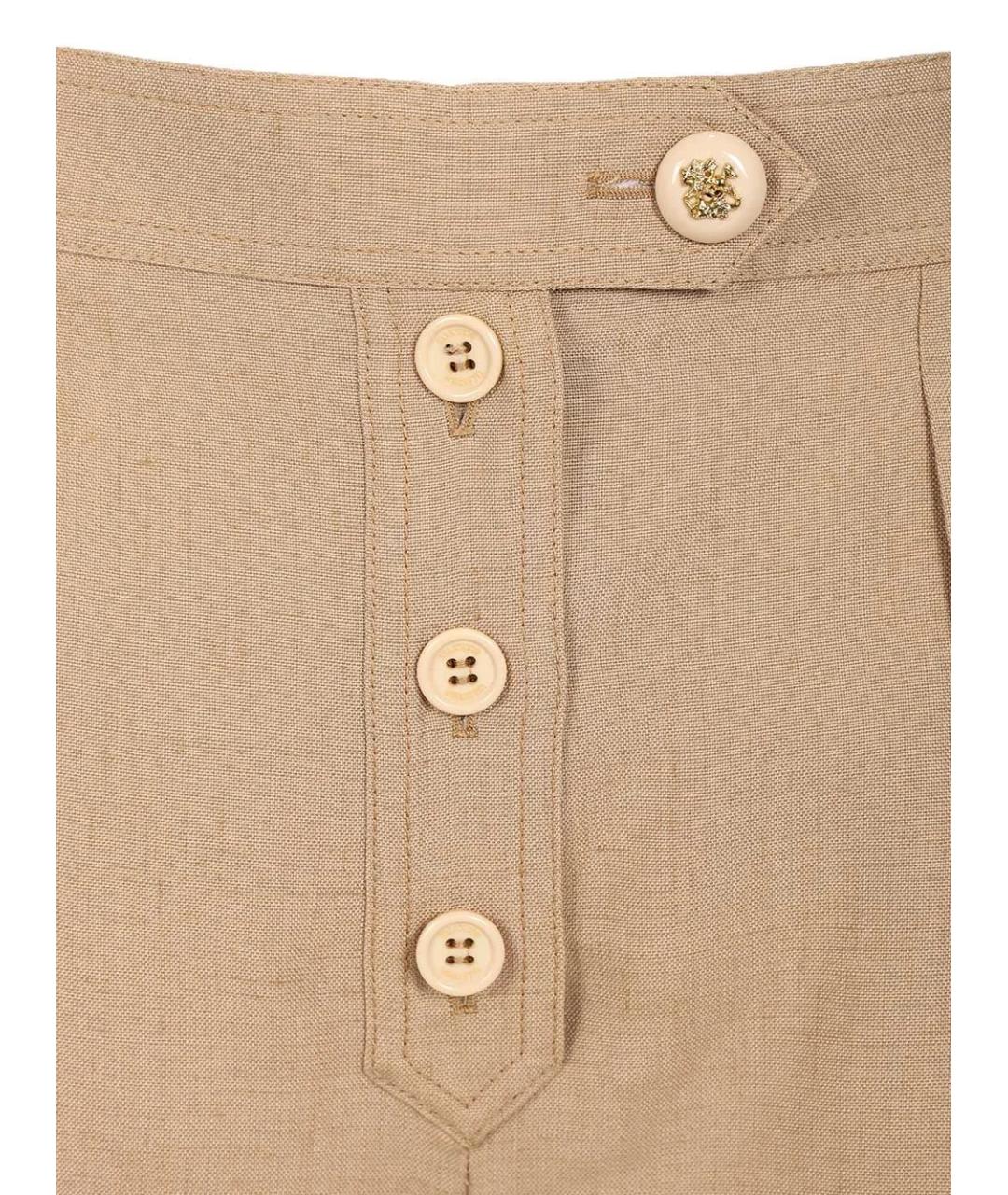 VALENTINO Бежевые вискозные шорты, фото 3