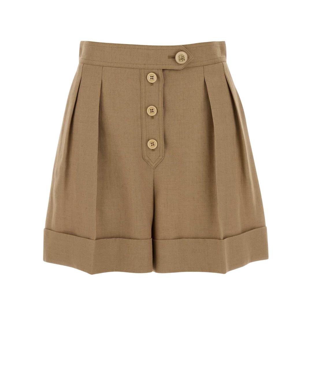VALENTINO Бежевые вискозные шорты, фото 1