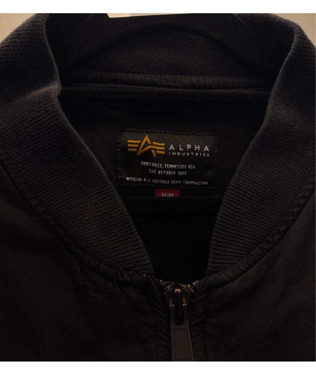 ALPHA INDUSTRIES Черная хлопковая куртка, фото 3