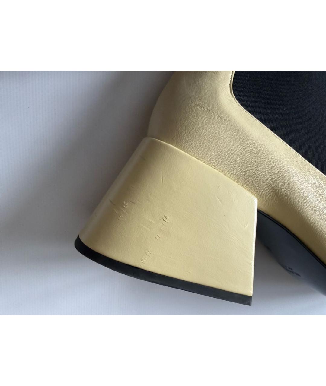 JIL SANDER Бежевые кожаные сапоги, фото 6