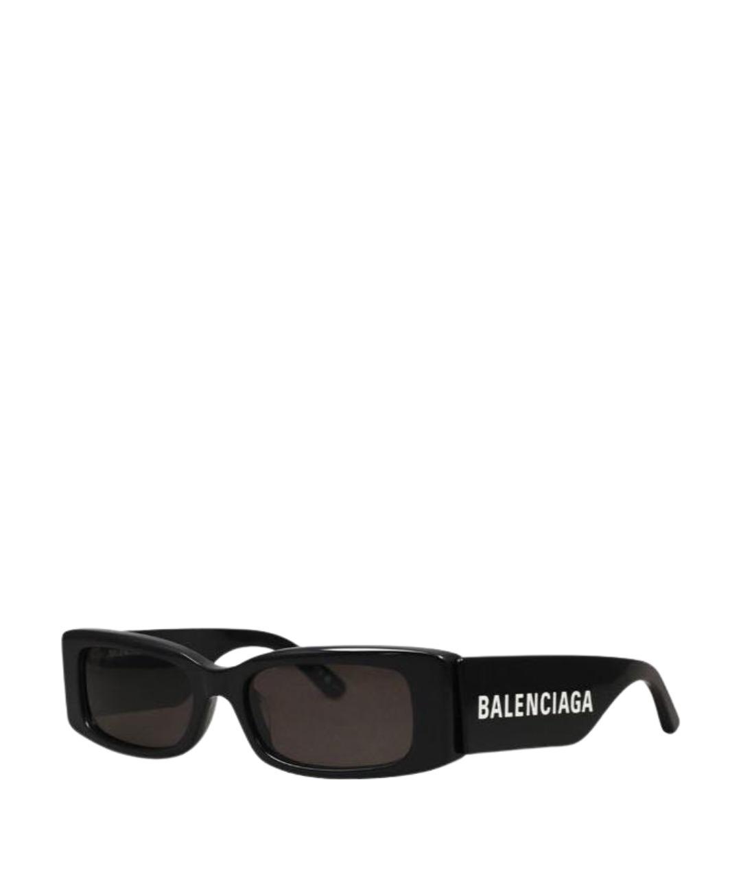 BALENCIAGA Черные пластиковые солнцезащитные очки, фото 1