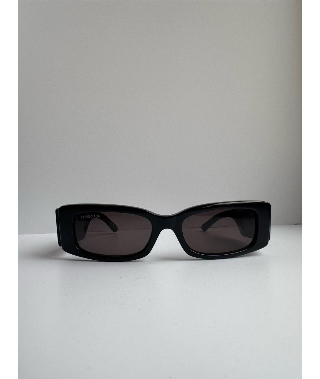 BALENCIAGA Черные пластиковые солнцезащитные очки, фото 2