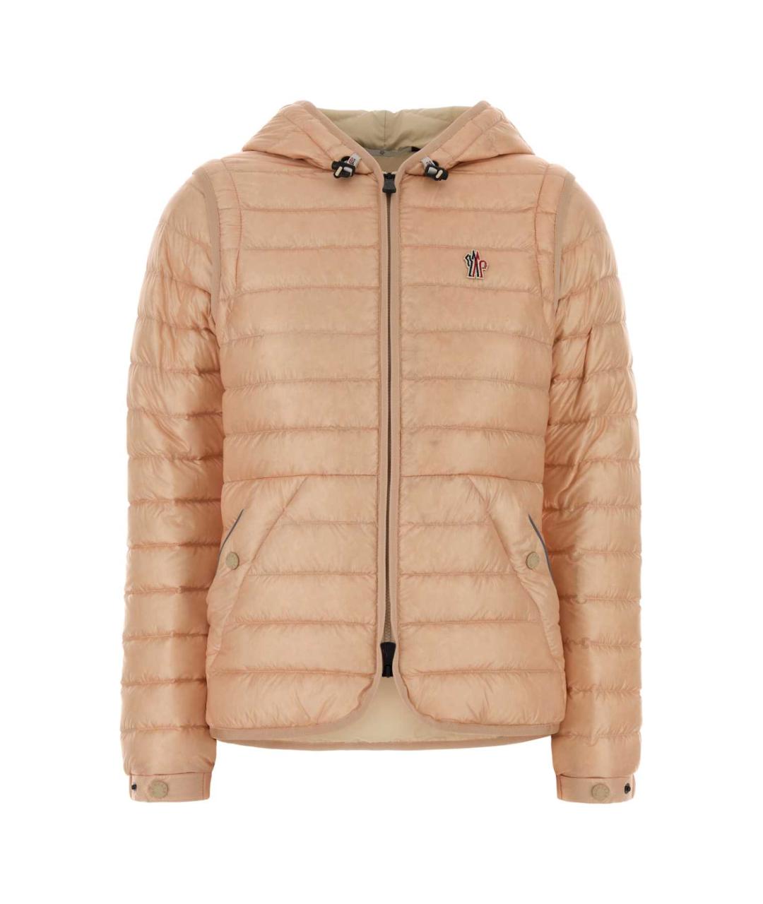 MONCLER GRENOBLE Розовый полиамидовый пуховик, фото 1