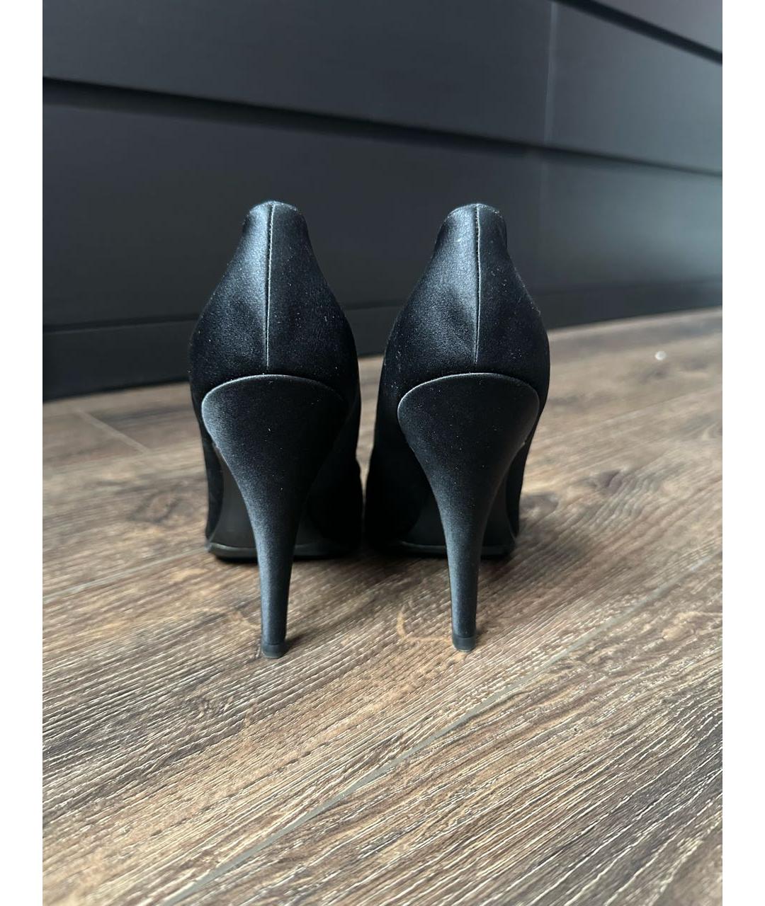 CHANEL Черные текстильные туфли, фото 4